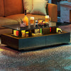 High Gloss LED Coffee Table With Storage Wooden 2 Drawer Living Room Furniture