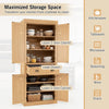 Freestanding Kitchen Accent Storage Cabinet w/Adjustable Shelves