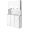 Freestanding Kitchen Cupboard, Storage Cabinet with Doors White