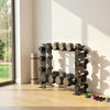 4-Tier Dumbbell Rack, Heavy-Duty Weight Rack for Dumbbells, Black