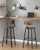 Tall Bar Stools, Bar Chairs with Backrest，1 set for 2 pieces，LBC026B02V1