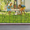 80cm Tall Steel Garden Fence 5 Panels Total Rust-Resistant Screen Gate Outdoor