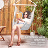 Hanging Chair Outdoor, Grey Garden Swing Seat with Attachments, VonHaus