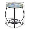 Small Garden Mosaic Butterfly Drinks Side Table Bistro Dining Outdoor Patio Home