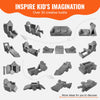 Uimoso Kids Play Couch 15 pcs Modular Kids Play Couch High-density 25D Sponge