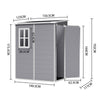 5 x 4ft Large Plastic Shed Outdoor Garden Tools Storage House with Door & Window