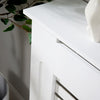 Extending Radiator Cover Adjustable White Wooden MDF Wall Cabinet Slatted Grill
