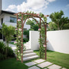 Wooden Garden Arch Plant Climbing Trellis Wedding Arbor for Patio Lawn Backyard