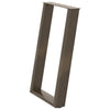 Dining Table Legs U-Shaped 2 pcs Natural Steel 50x(72-73) cm Steel