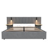 Upholstered Bed With Storage, Ottoman Bed Frame King Size Storage Bed 5ft Grey