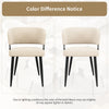 Dining Chairs Set of 6 Armchair for Living Room Metal Legs Kitchen Chairs, Beige