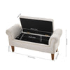 Beige Chesterfield Upholstered Ottoman Storage Box, End of Bed Storage Bench