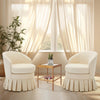 Vanity Stool Chair with Back& Arms,Upholstered Makeup Chair,for Bedroom Bathroom