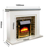 Electric Fireplace with Surround 48'' - Endeavour Fires Flamborough