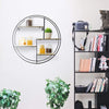 Metal Wire Wall Shelf Home Decor Storage Floating Round Multi-Section Shelf