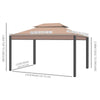 3 x 4m Garden Metal Gazebo Marquee Patio Party Tent Canopy Shelter