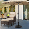 Wheeled 25kg Self-weight Patio Umbrella Base, Heavy-Duty Resin Base Stand Black