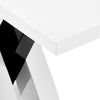 Axara Console Table Rectangular In White And Black High Gloss
