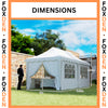 Heavy Duty Pop Up Gazebo 6m x 3m Garden Marquee Party Tent Wedding Canopy Cover