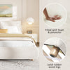 4ft6 Double Bed, Ottoman Bed Frame with Padded Headboard and Under-bed Storage