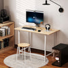 Dining Set Kitchen Table and Chairs for 2 w/ Square Table-White 3-Piece