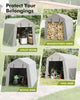 10x15 ft Carport Storage Shed Portable Garage w/ Roll-up Zipper Door Waterproof