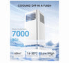 Portable Air Conditioner 4-in-1-Cooling, 24H Timer, Dehumidifier Digital Display