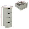 Priano Freestanding Bathroom Cabinet Unit Grey Vanity Cupboard Storage Unit