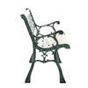 Garden Bench Outdoor Wooden 3 Seater Rose Lattice Cast Iron Legs Patio Park Seat