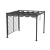 3 x 2.8m Pergola with Retractable Roof & Hollow Shade Garden Canopy Patio Gazebo