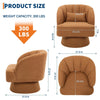 360° Swivel Accent Chair Upholstered Barrel Chair w/Striped Backrest Living Room