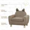 Kids Sofa Chair Toddler Armchair for Bedroom Playroom Brown