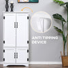 Accent Floor Storage Cabinet Kitchen Cupboard with 2 Large Doors