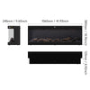 Electric Fireplace Panoramic Media Fire 40-72in Wall Insert LED Fireplace Heater