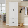 Kitchen Pantry Cupboard,Tall Storage Cabinet with 2 Doors 3 Shelves & 2 Sfakwkgc