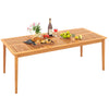 8-Person Outdoor Acacia Wood Dining Table 80" Rectangular Patio Table