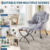 Lazy Chair with Footstool Relax Lounge Chair Accent Armchair Sofa Chair 3 Colors