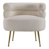 Modern Tub Chairs Teddy Fabric Accent Armchair Barrel Reading Chair Single Sofa