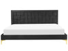 Velvet EU Super King Size Bed Black LIMOUX