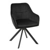 Dining Chairs Set of 2/4/6 Upholstered Swivel Dining Chair Velvet Black