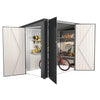 Galvanized Steel Garden Storage Shed Metal Lockable Outdoor Bike Shed with Doors