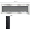 LED Fireplace Media Wall Fire Wall Mounted / Standing Electric Heater 40-100in
