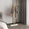 Heavy Duty Gold Coat Rack Stand Strong Marble Base Stand Clothes Rail Nighstand