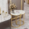 Set of 2 Luxury Accent End Side Table Minimalist Round Coffee Tables Living Room