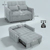 2 Seater Sofa Bed, 3-in-1 Sleeper Sofa with Adjustable Backrest