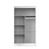 Modern Large Wooden 2 Door Wardrobe with Hanging Rails Bedroom Storage Furniture