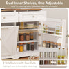 Tilt Out Trash Can Cabinet with Outlets and 2 Drawers