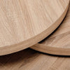 Triplo Round Wooden Rotating Coffee Table In Sanremo Oak