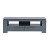 Portland Wooden TV Stand With 2 Drawers In Grey