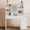 Dressing Table With 6 Drawers LED Mirror Set Makeup Desk Vanity Table Nbuzmzkixd